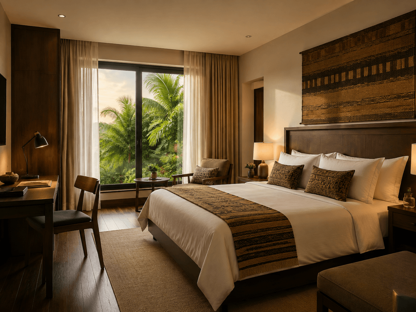 Premium king bedroom at RJ Hotels